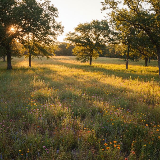 Open lot at Copper Creek at sunset