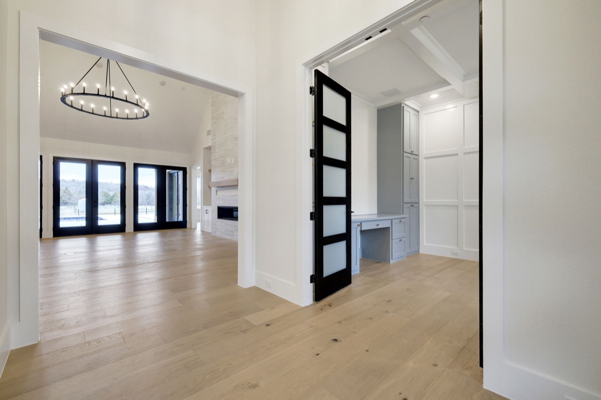 Entry of a custom home at 208 Kylie Court